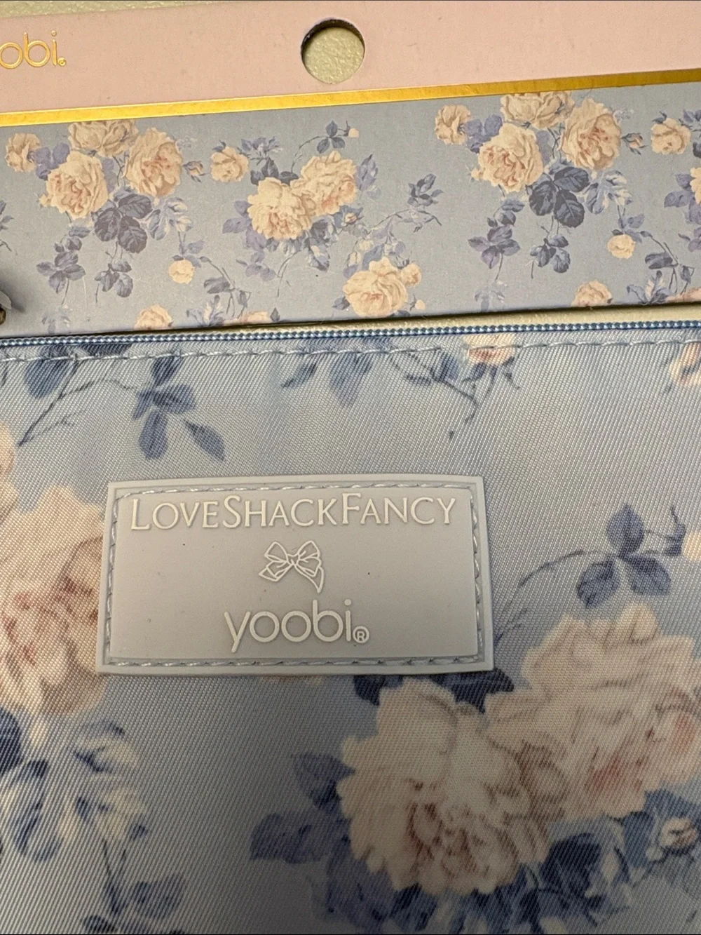 LoveShackFancy X Target - Yoobi Everblooming Rosettes, Flat zip pencil case.